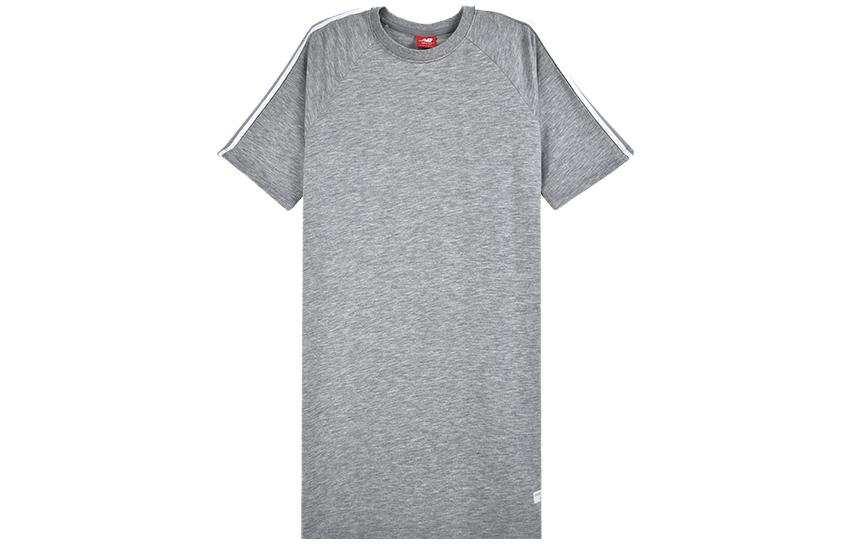 New Balance New Balance Short Sleeved Dresses Women's Gray Crew Neck Moderate Mid Length