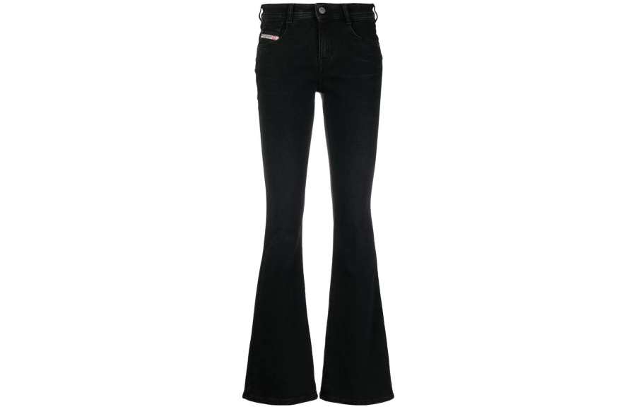 DIESEL Jeans Women's Black Moderate Flared Pants