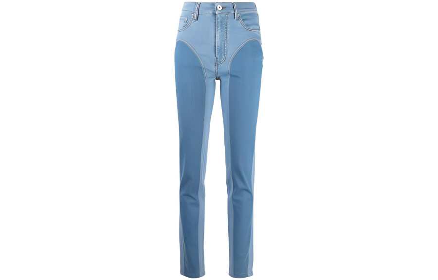 Y/Project Jeans Women's Blue Moderate Slim Fit Pants