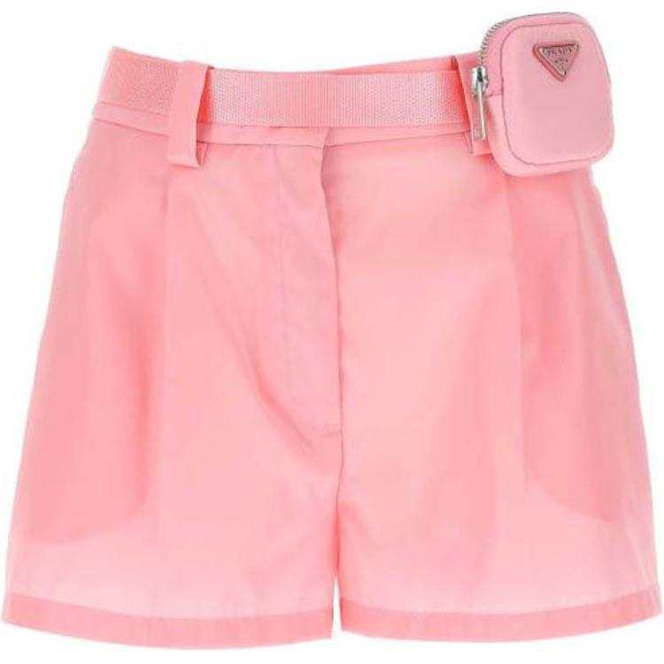 PRADA PRADA Belted Pouch Shorts