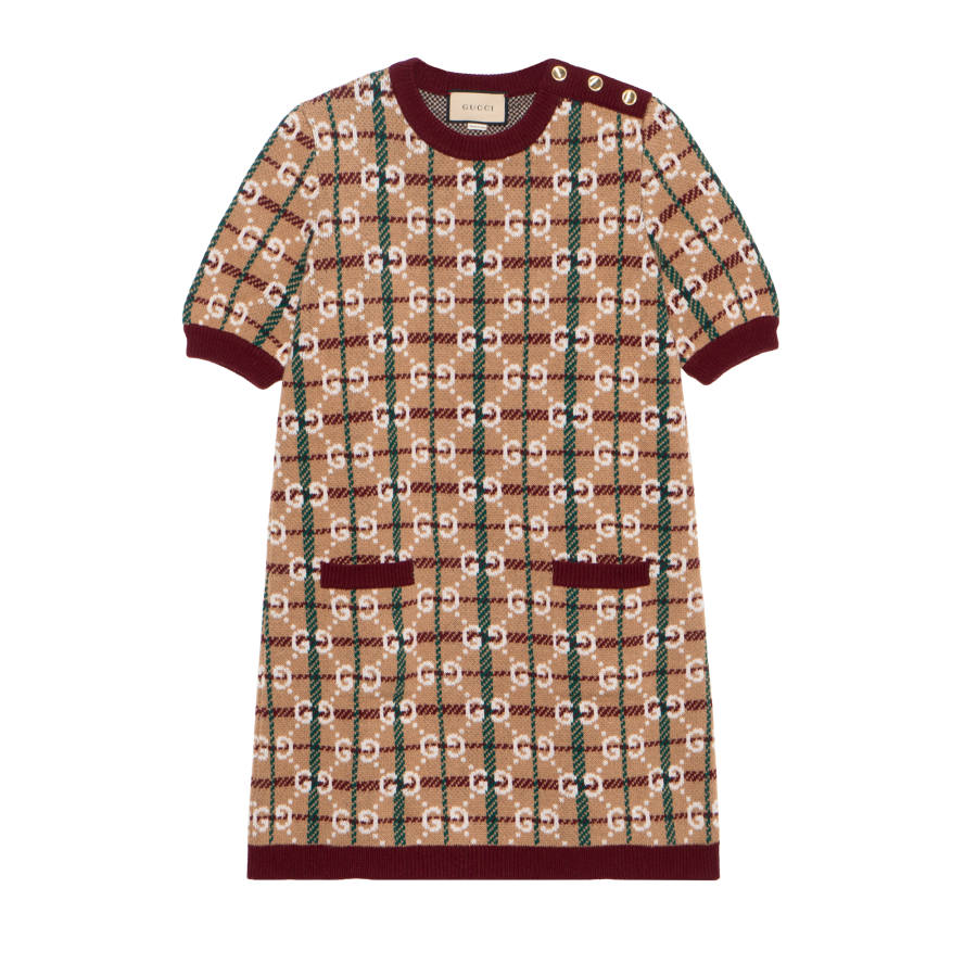 GUCCI 【Previous Season】monogram-intarsia mini dress
