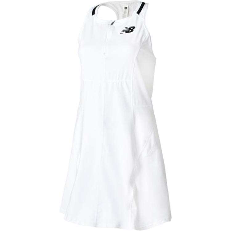 New Balance New Balance Sleeveless Dresses Women's White Crew Neck Moderate Short