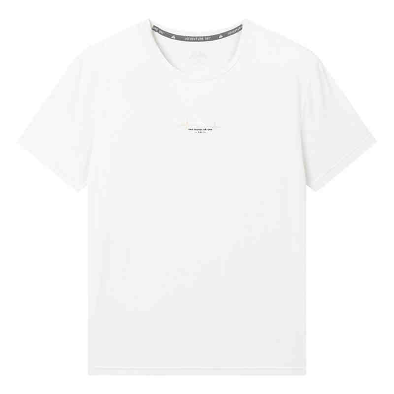 361° T Shirts Men's Frost White Crew Neck Thin Straight Fit