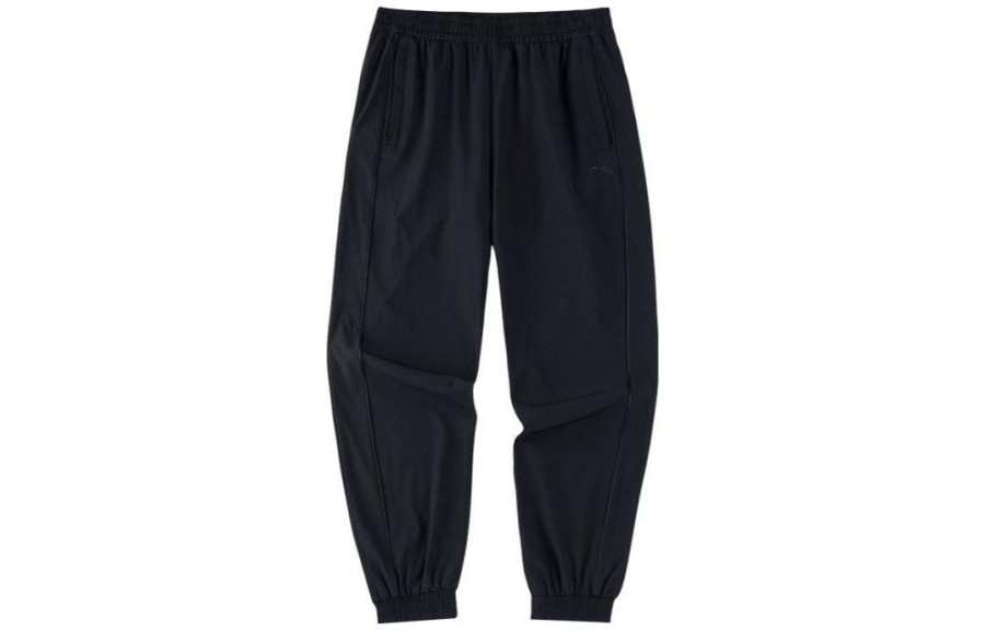 ANTA Variety Training Collection Knitted Sweatpants Women's Black Moderate Cuffed Pants