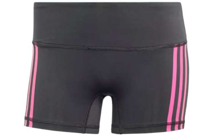 Adidas Adidas Women's 3 Stripes Short Tights Black/Team Shock Pink 2