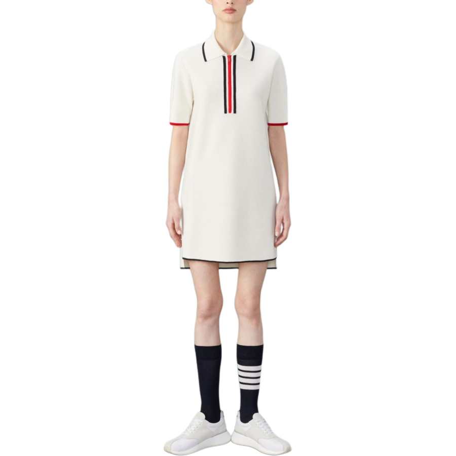 THOM BROWNE Thom Browne RWB-stripe virgin wool dress