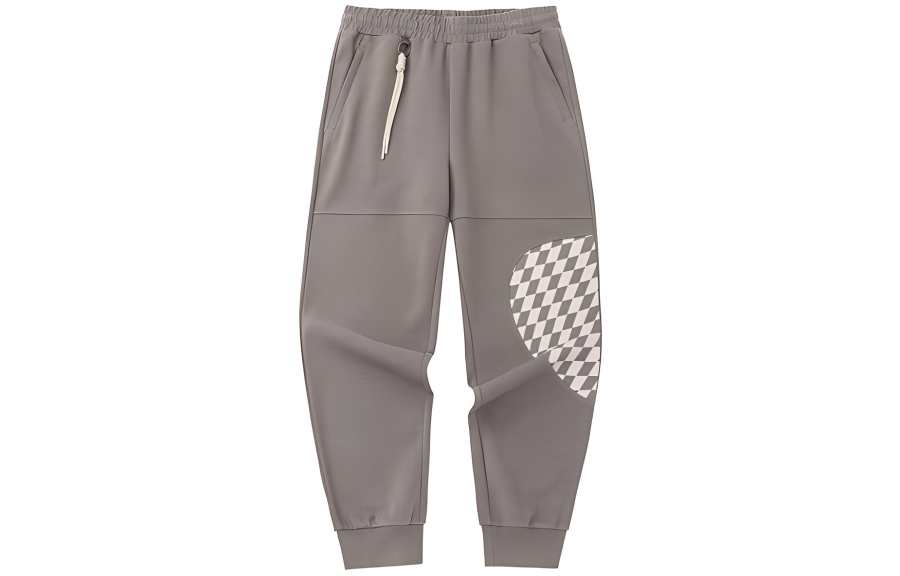 ANTA Life Collection Knitted Sweatpants Women's Gray Moderate Cuffed Pants