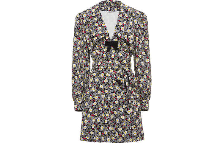 MIU MIU SS21 Long Sleeved Dress Women's Black