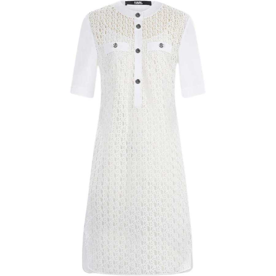 KARL LAGERFELD / Karl Lagerfeld Jeans Short Sleeved Dress Women's White