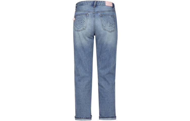 EVISU EVISU Jeans Women's Denim Blue Moderate Ripped Pants