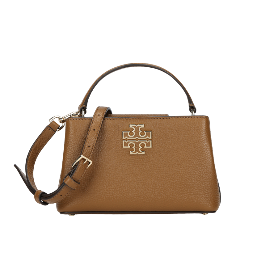 TORY BURCH Britten Leather Shoulder Bag, Crossbody Bag, Handbag Women's Brown