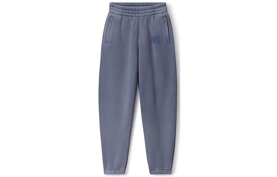 Alexander Wang SS24 Knitted Sweatpants Women's Gray Blue