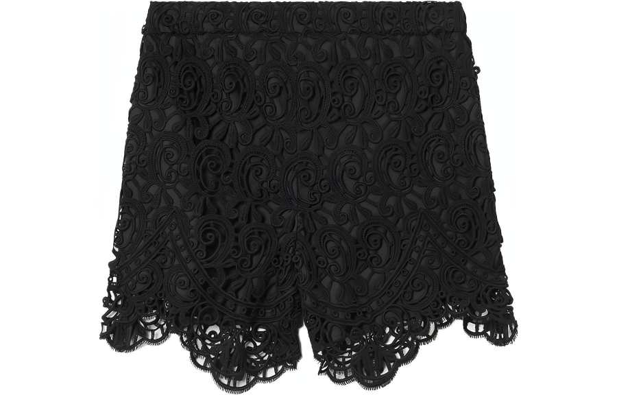 Burberry high-waisted macramé lace shorts
