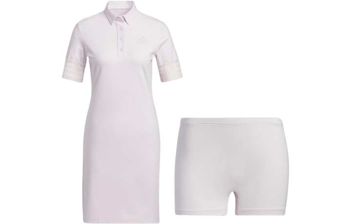 Adidas Adidas Short Sleeved Dresses Women's White Polo Collar Moderate Extra Short
