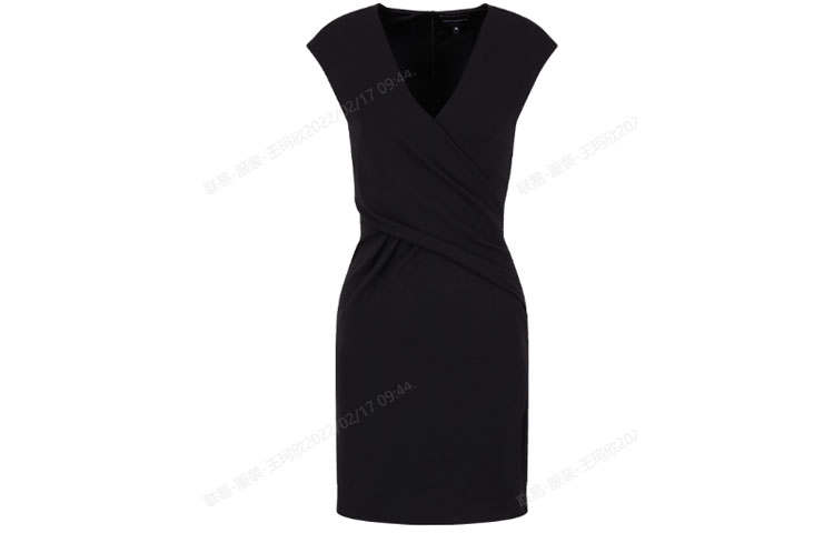 EMPORIO ARMANI SS22 Sleeveless Dress Women's Black