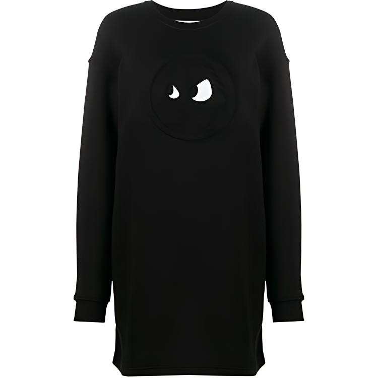 McQ Alexander McQueen Long Sleeved Dresses Women's Crew Neck Moderate Mid Length