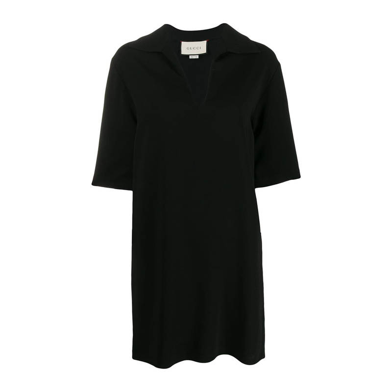 GUCCI SS22 Short Sleeved Dress Women's Black