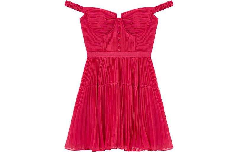 Self-portrait Self-portrait pleated bustier minidress