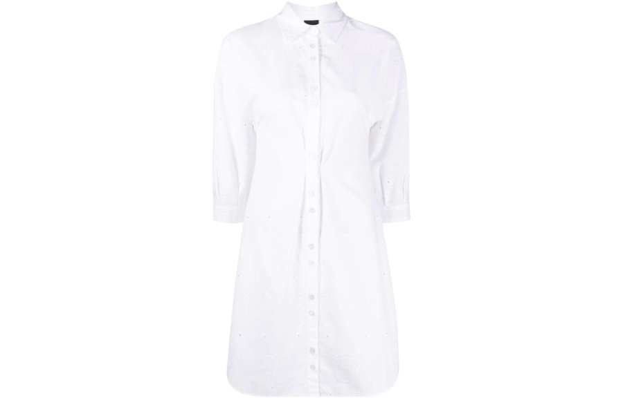 PINKO SS22 Long Sleeved Dress Women's White