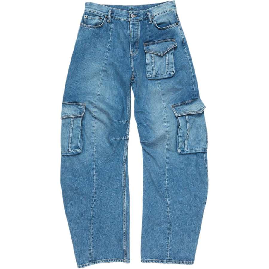 Acne Studios Acne Studios SS25 Jeans Women's Blue Moderate Cargo Pants