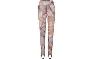 BOGNER Knitted Sweatpants Women's Brown Special Print Moderate Straight Fit Pants