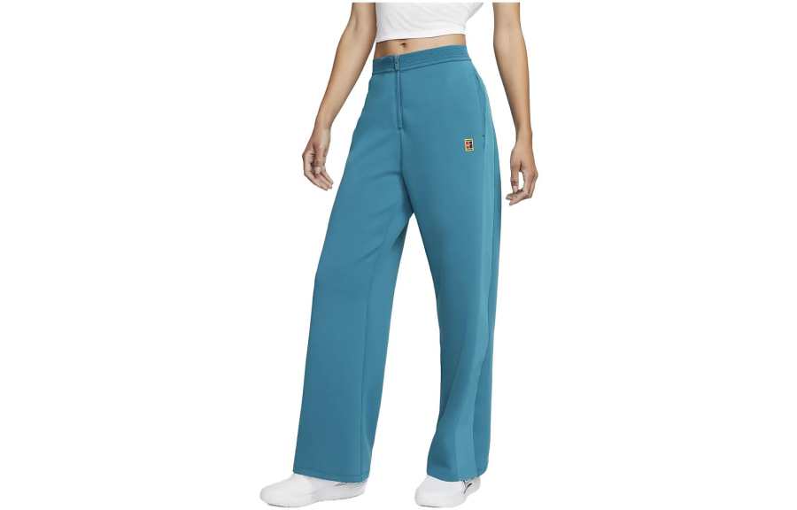 Nike Nike Knitted Sweatpants Women's Blue Moderate Straight Fit Pants
