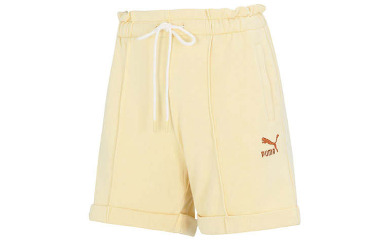PUMA Casual Shorts Women's Beige Yellow