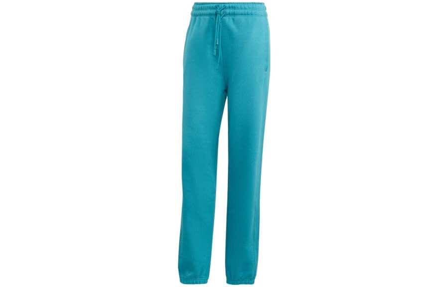 Adidas Adidas Knitted Sweatpants Women's Blue Moderate Straight Fit Pants