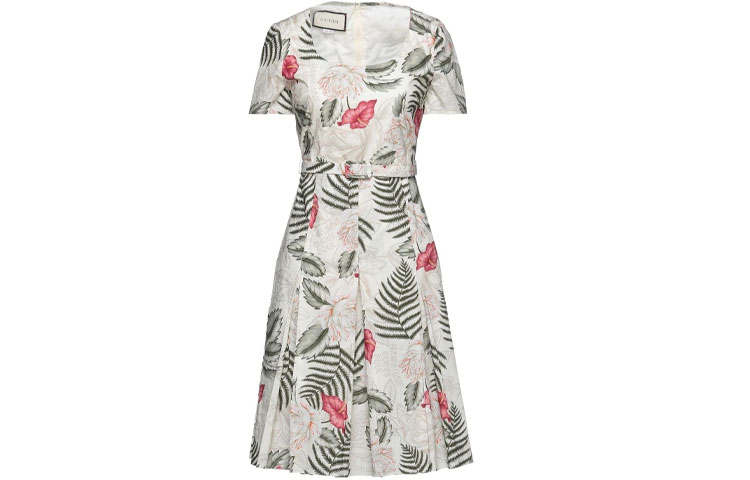 GUCCI Short Sleeved Dress Women's Multicolor