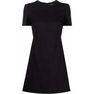 THEORY Rear Zipped Stretch Mini T Shirt Dress
