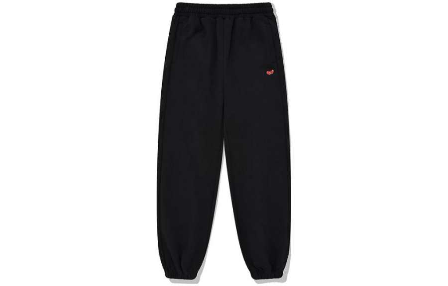 Kirsh Knitted Sweatpants Women's Black Moderate Cuffed Pants