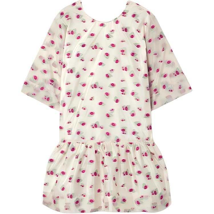 GANNI SS24 Short Sleeved Dress Women's Multicolor