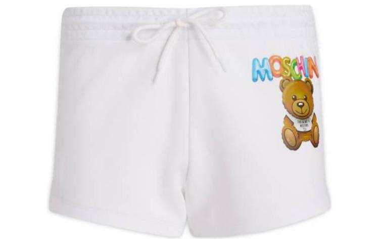 MOSCHINO Moschino Teddy Bear Printed Drawstring Shorts