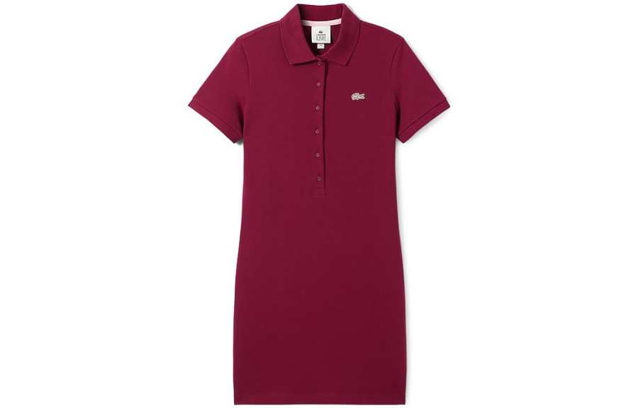 LACOSTE SS22 Dress Women's Burgundy