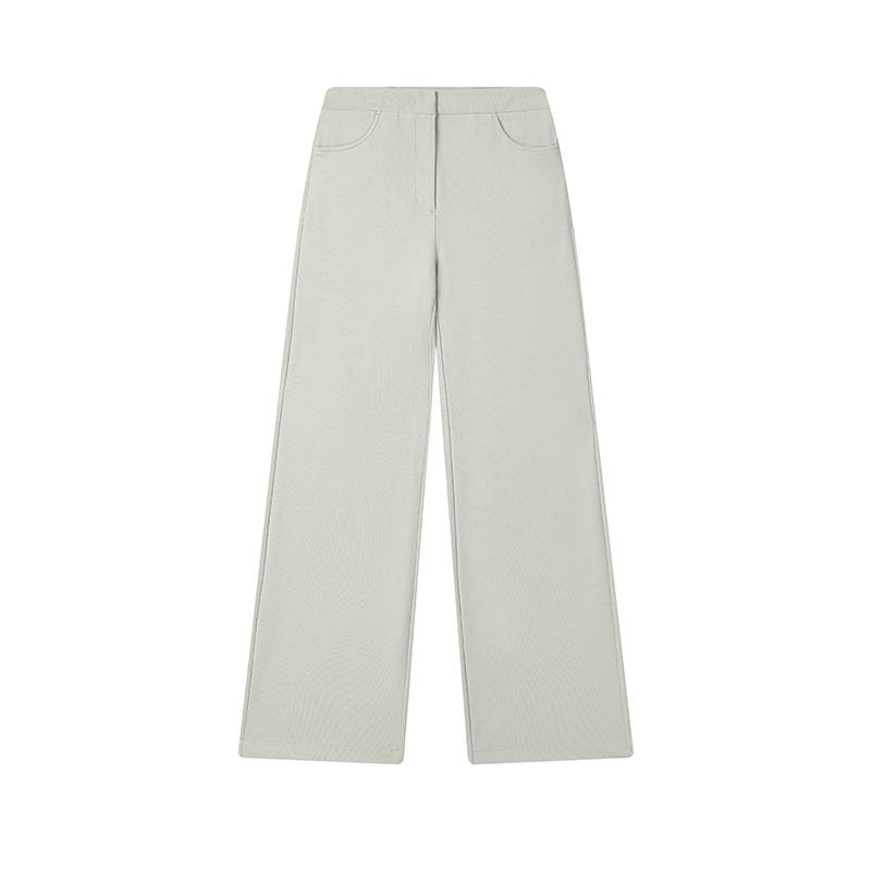 FILA Casual Pants Women's Preserved Fruit Khaki Moderate Wide Leg Pants