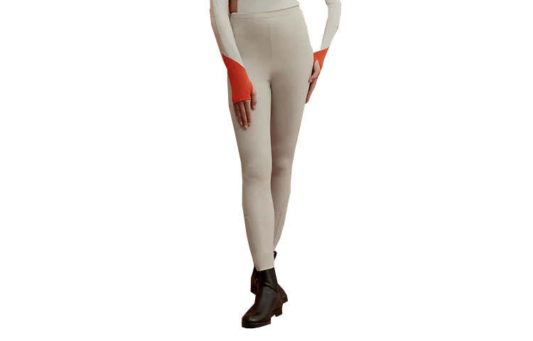 HERMES HERMES Leggings Women's Gray Moderate