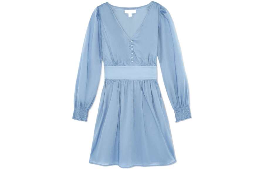 MICHAEL KORS SS22 Long Sleeved Dress Women's Blue