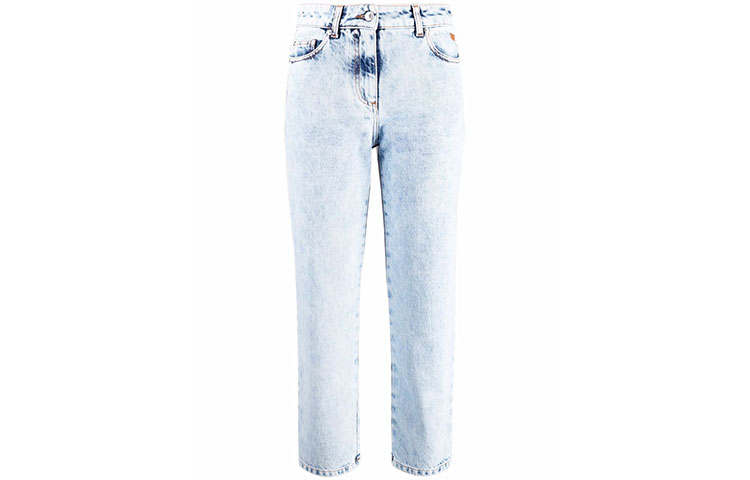 MSGM MSGM Jeans Women's Light Blue Moderate Straight Fit Pants