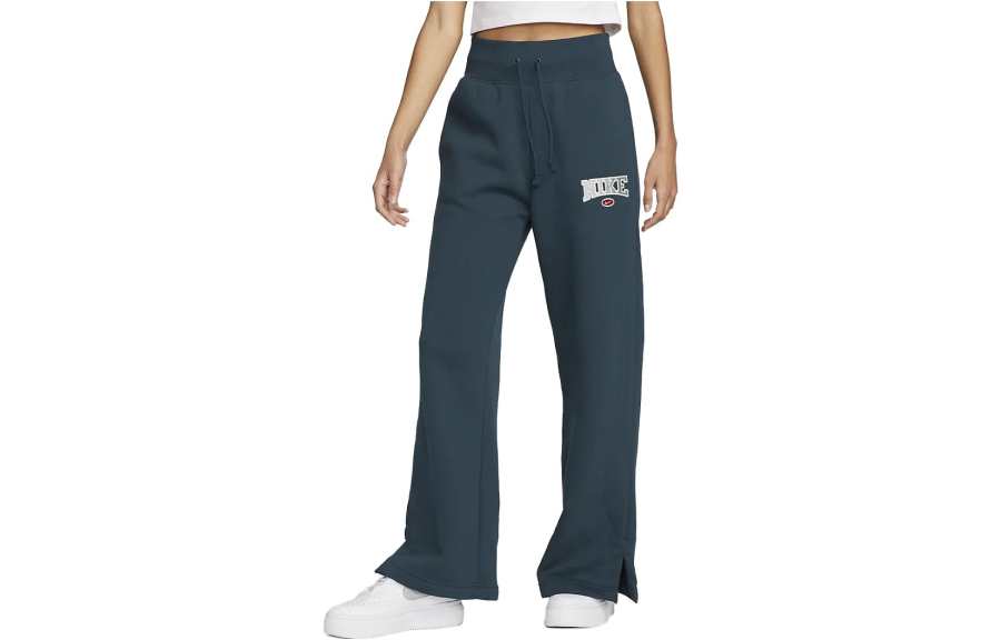 Nike Nike Knitted Sweatpants Women's Peacock Green Moderate Straight Fit Pants