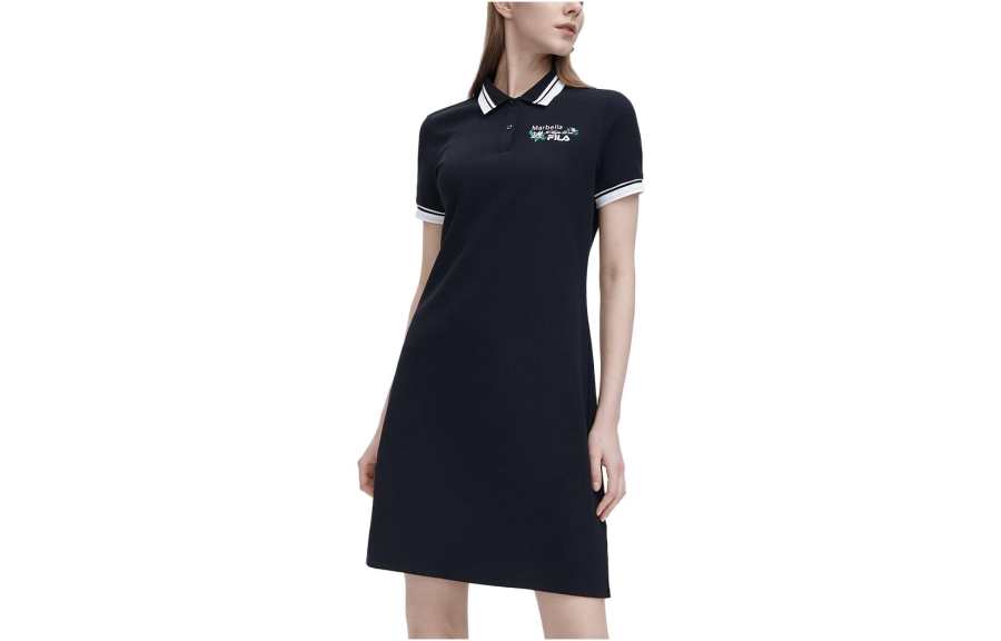 FILA Short Sleeved Dress Women's Jet Black