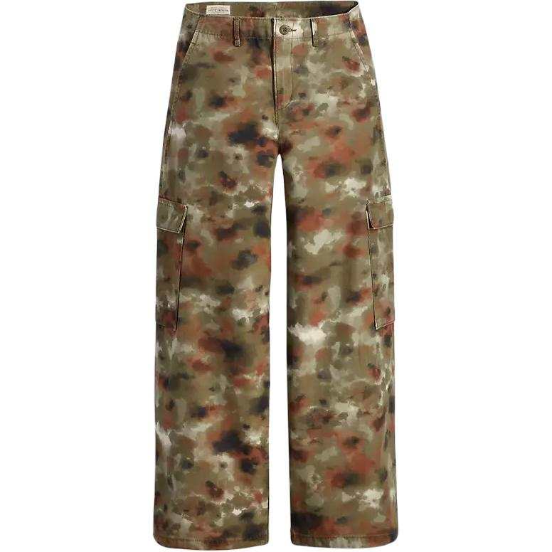 Levis Cargo Pants Women's Green Moderate Straight Fit Pants