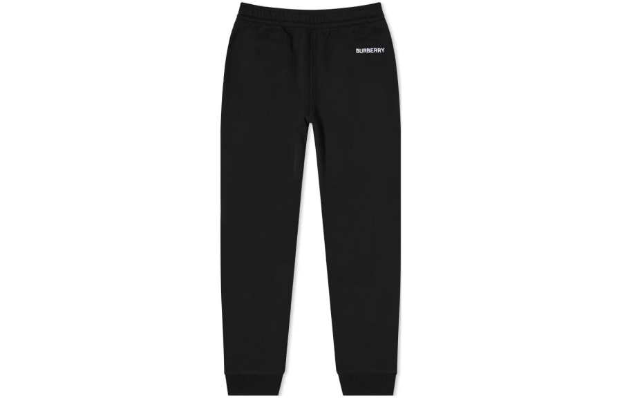 Burberry Embroidered Logo Tapered Track Pants Black