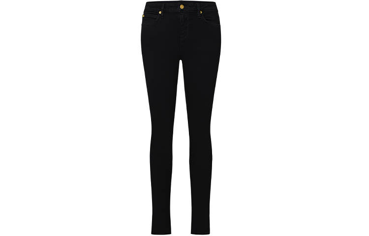 Lee Jeans Women's Black Washed Moderate Straight Fit Pants