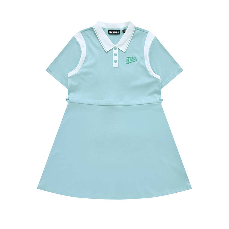 FILA FUSION Short Sleeved Dress Women's Clear Lake Blue