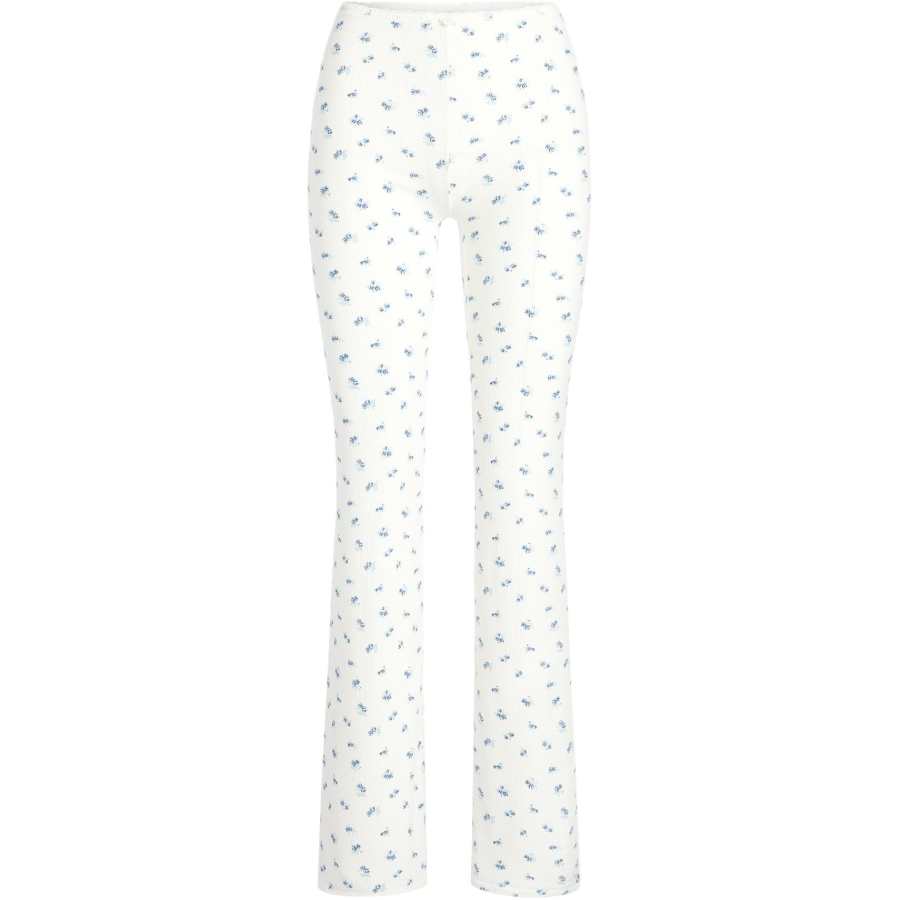 Skims Casual Pants Women's BLUE GARDEN PRINT Moderate Slim Fit Pants