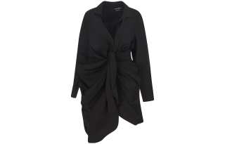 Jacquemus La Robe Bahia V-Neck Shirt Dress