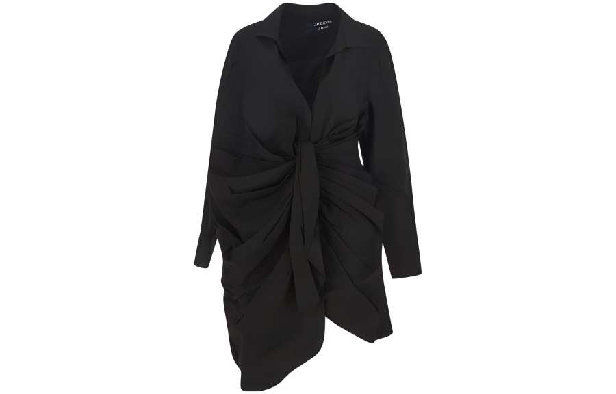 Jacquemus La Robe Bahia V-Neck Shirt Dress