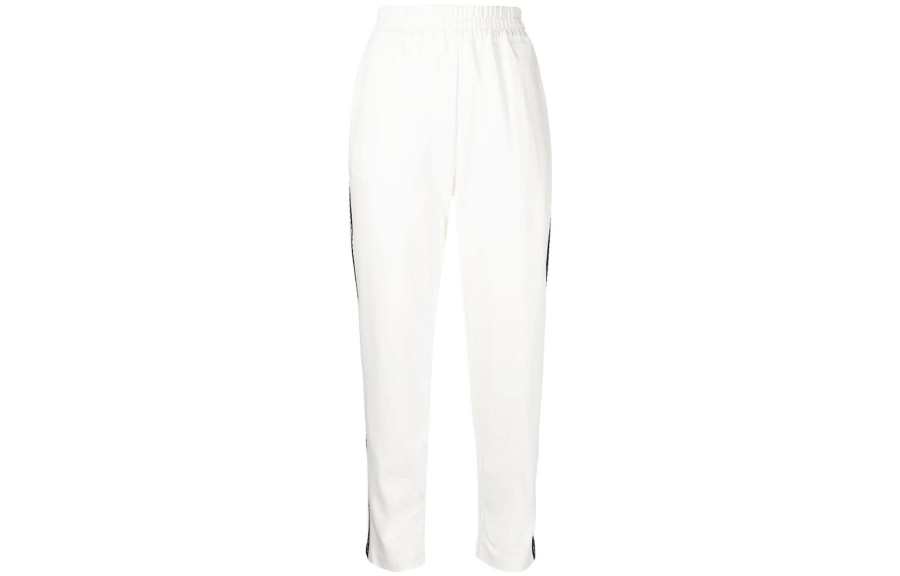 Twinset Knitted Sweatpants Women's White Moderate Straight Fit Pants