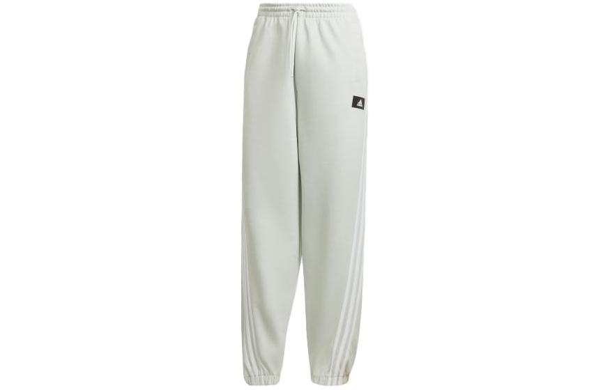 Adidas Adidas Knitted Sweatpants Women's Linen Green Moderate Cuffed Pants