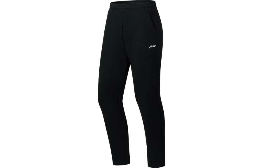 Li-Ning Li Ning Fitness Series Knitted Sweatpants Women's Black Moderate Straight Fit Pants